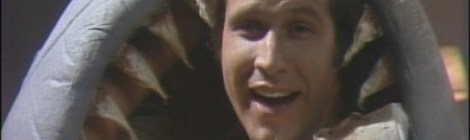 Chevy Chase in a Shark Costume